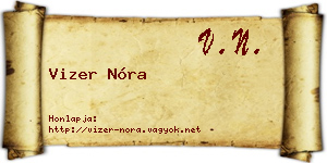 Vizer Nóra névjegykártya